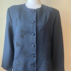 Alfred Dunner Long Sleeve Embellished Formal Blazer - Size 16